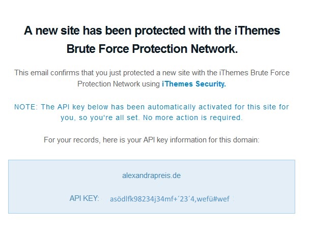 iThemes Security API Key