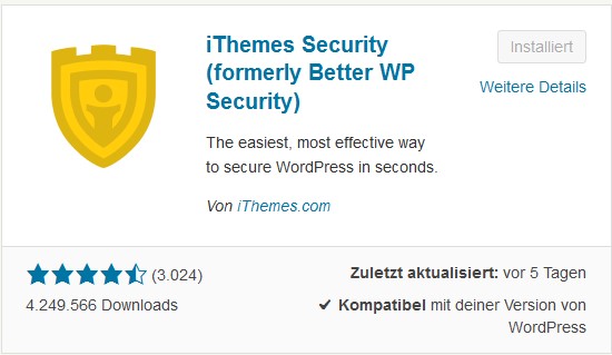 iThemes Security Plugin