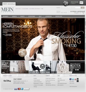 Screenshot der Seite www.meinsmoking.de